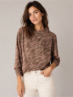 YAYA Women Viscose Printed Top | Size 40